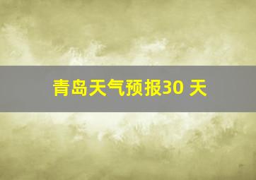 青岛天气预报30 天